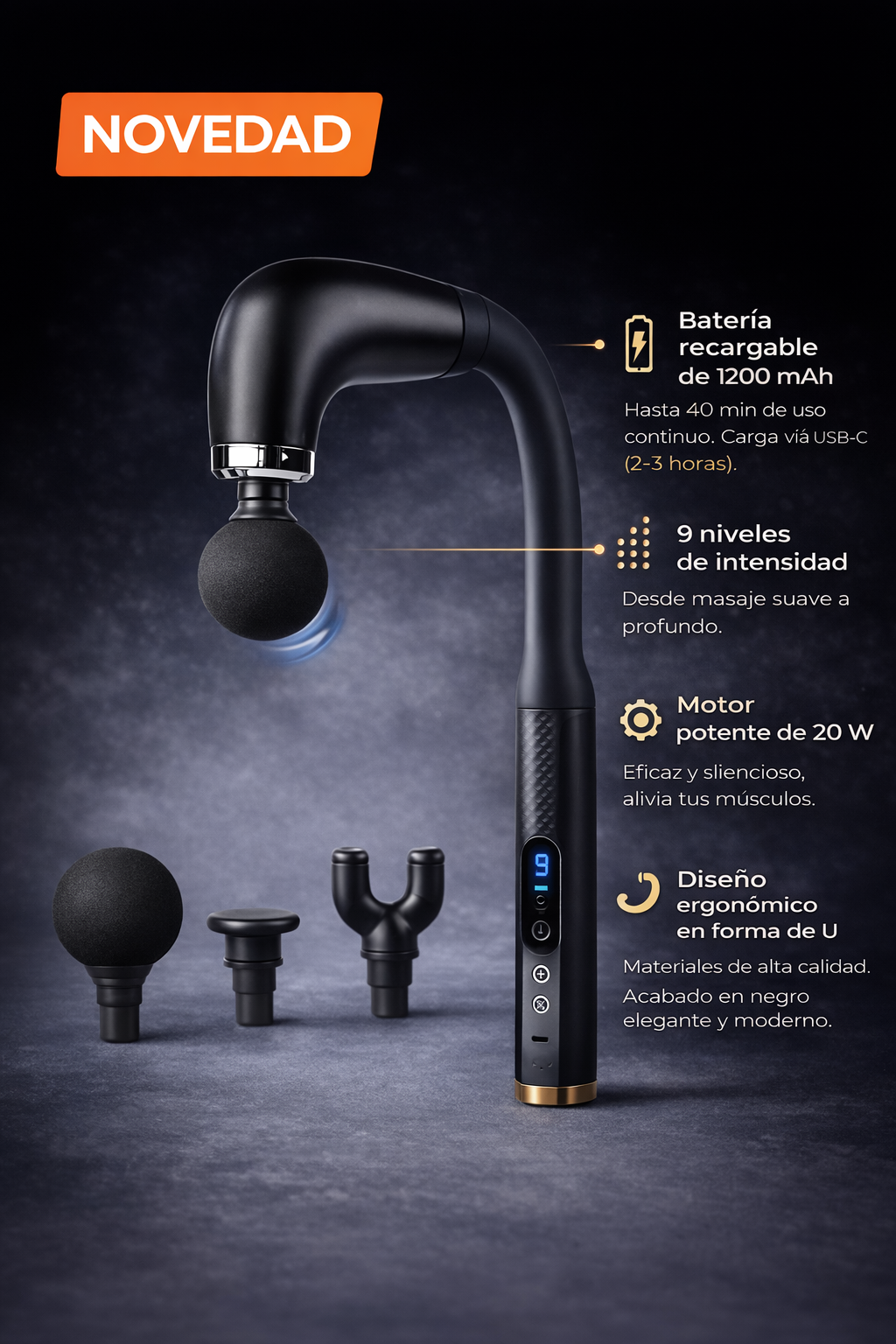 Pistola de Masaje en Forma de U ™